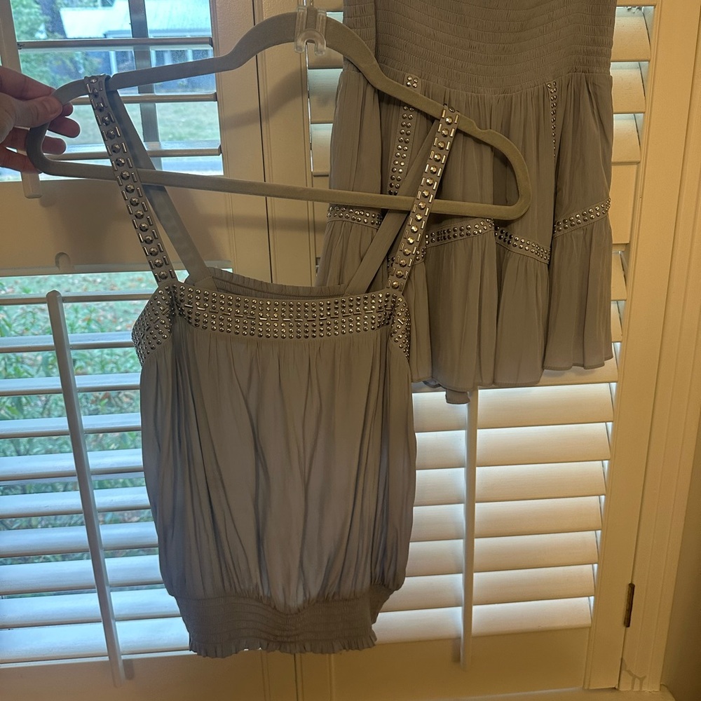 Ramy Brook Studded Tank Top and Skirt Set